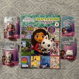 Gabby's Dollhouse Sticker Activity Pad and Figurines